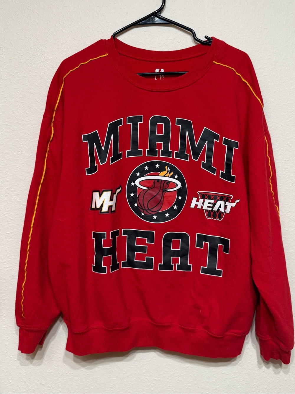 Miami Heat Red Crewneck Sweatshirt NBA